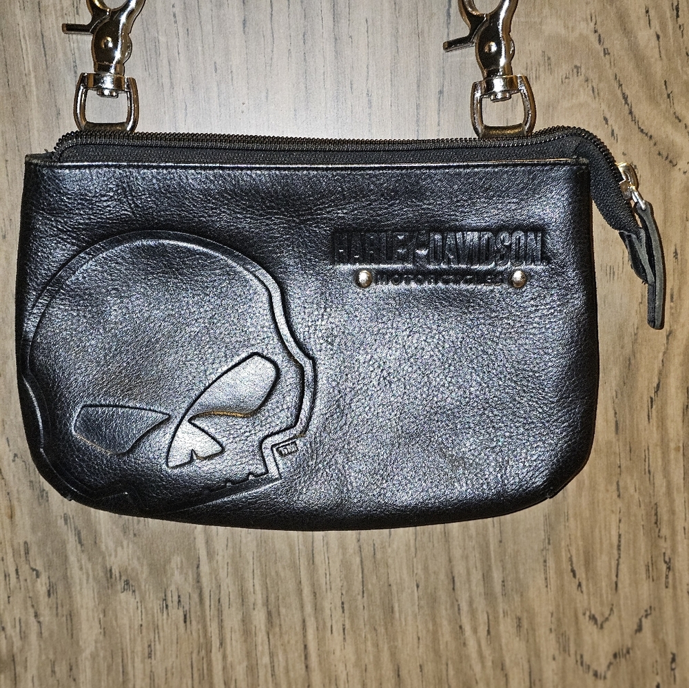 Harley-Davidson Leather, Black Belt Bag, Willie G Design.
